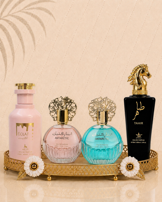 Set 4 Parfumuri Orientale ( 2xDama + 2xBarbat ) - Tahir + Antartic Blue + Antartic Pink + Eclat