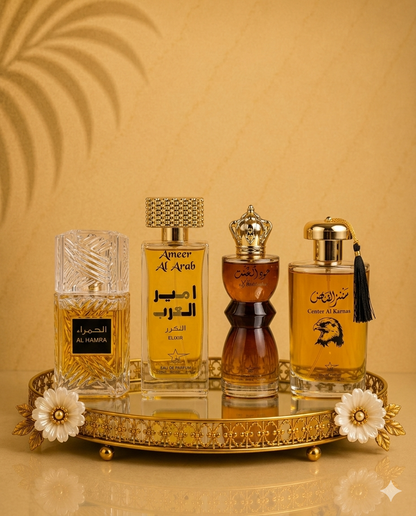 Set 4 Parfumuri Orientale Barbatesti - Al Hamra Royal +  Ameer Arab Elixir + Oud Al Khashab + Center al Kannas