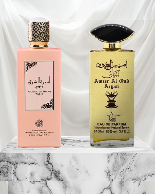 Set 2 Parfumuri Orientale ( Dama + Barbat ) - Ameerat Al Sharq Wardi + Ameer Al Oud