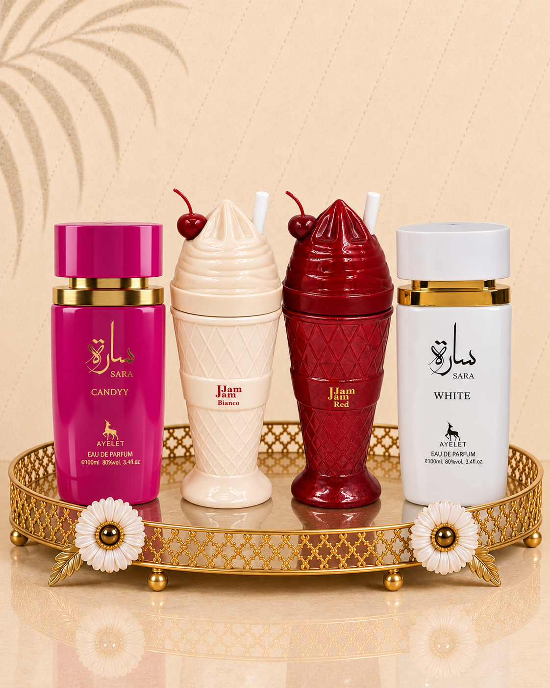 Set 4 Parfumuri Orientale De Dama - Sara Candy + Jam Jam Bianco + Jam Jam Red + Sara White