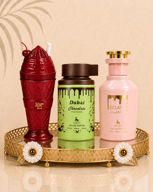 Set 3 Parfumuri Orientale De Dama - Jam Jam Red + Eclat + Dubai Chocolate