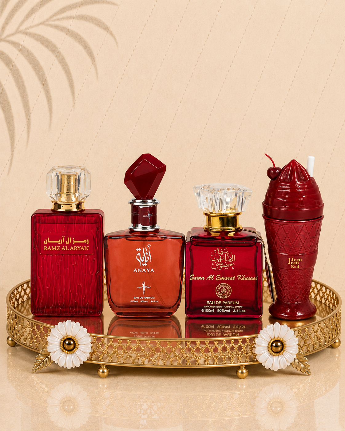 Set 4 Parfumuri Orientale De Dama - Ramz Aryan + Sama Emarat + Jam Jam Red + Anaya