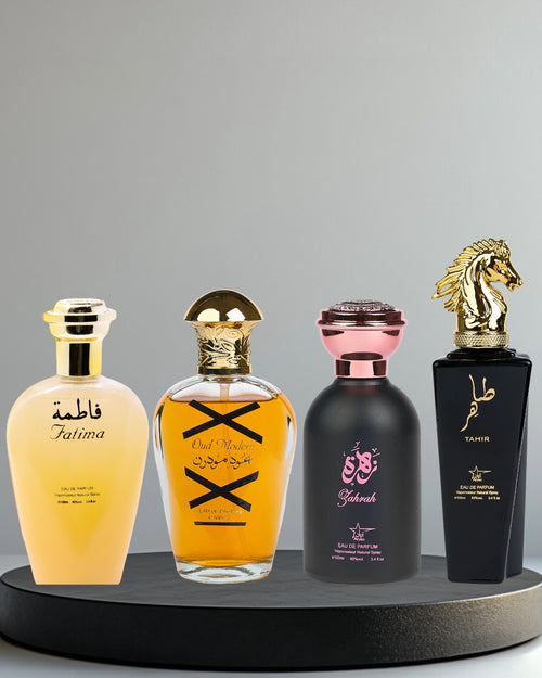 Set 4 Parfumuri Orientale (2xDama + 2xBarbat) - Fatima + Oud Modern + Zahrah + Tahir
