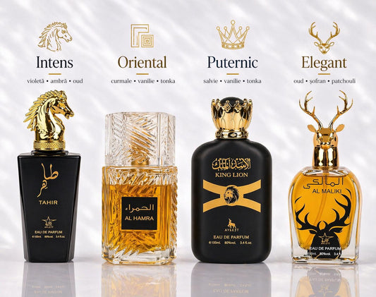 Set 4 Parfumuri Orientale Barbatesti - Tahir + King Lion + Al Hamra Royal + Maliki