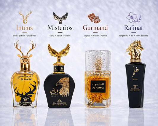 Set 4 Parfumuri Orientale Barbatesti - Tahir + Qannas Black + Al Hamra Royal + Maliki