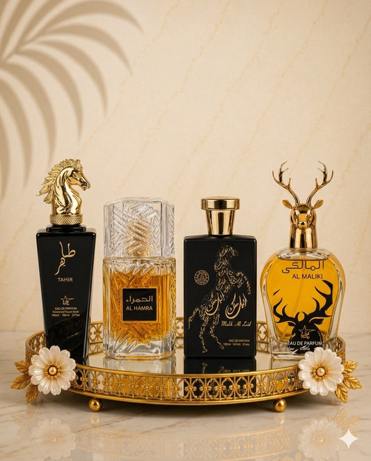 Set 4 Parfumuri Orientale Barbatesti - Maliki + Malik Lail + Al Hamra + Tahir