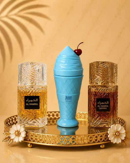 Set 3 Parfumuri Orientale Unisex -  Al Hamra Royal + Jam Jam + Al Hamra Qahwa