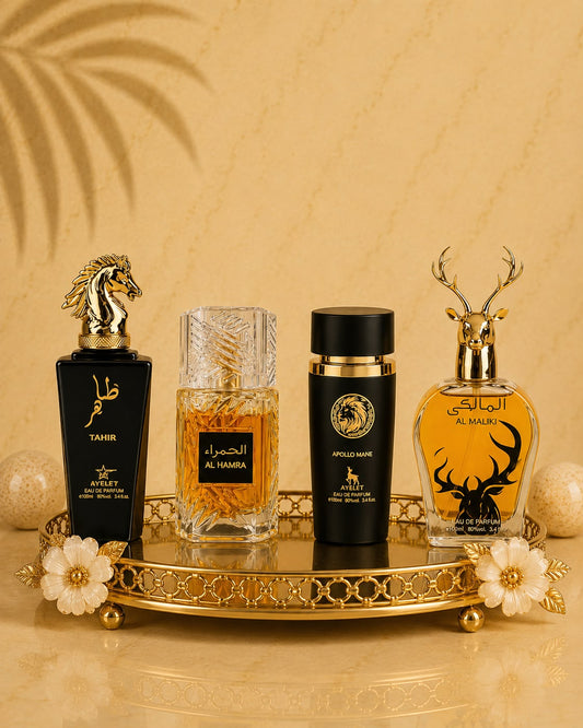 Set 4 Parfumuri Orientale Barbatesti - Tahir + Al Hamra Qahwa + Apollo Black + Maliki