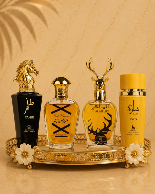 Set 4 Parfumuri Orientale (2xDama + 2xBarbati) - Tahir + Oud Modern + Sara Two + Maliki
