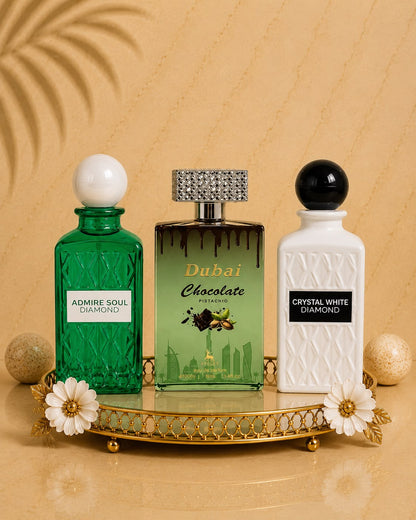 Set 3 Parfumuri Orientale De Barbati - Admire Soul + Dubai Chocolate + Crystal White