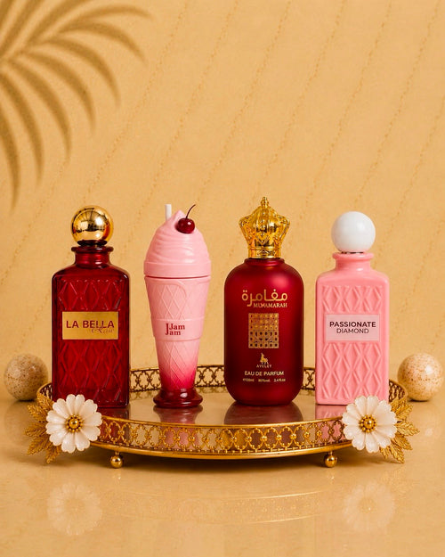 Set 4 Parfumuri Orientale De Dama - Diamond Pearls + Mughamara + Passionate Diamond + JamJam