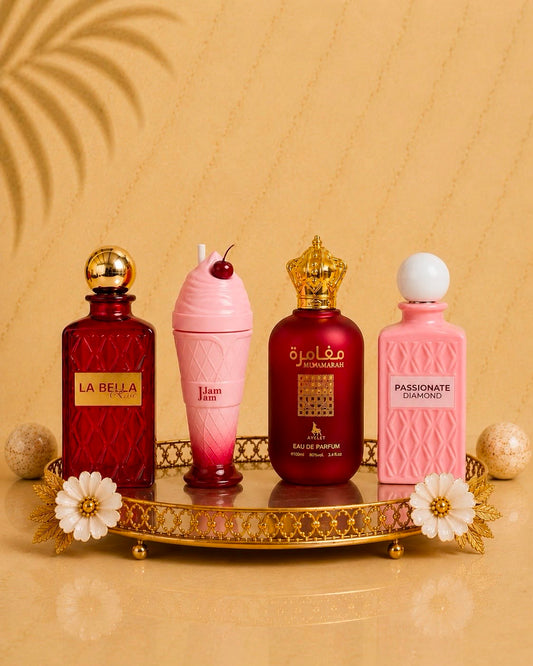 Set 4 Parfumuri Orientale De Dama - Diamond Pearls + Mughamara + Passionate Diamond + JamJam
