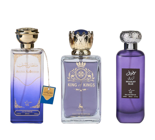 Set 3 Parfumuri Orientale De Barbati - King of Kings + Mousuff Blue + Sultan Al Shabab