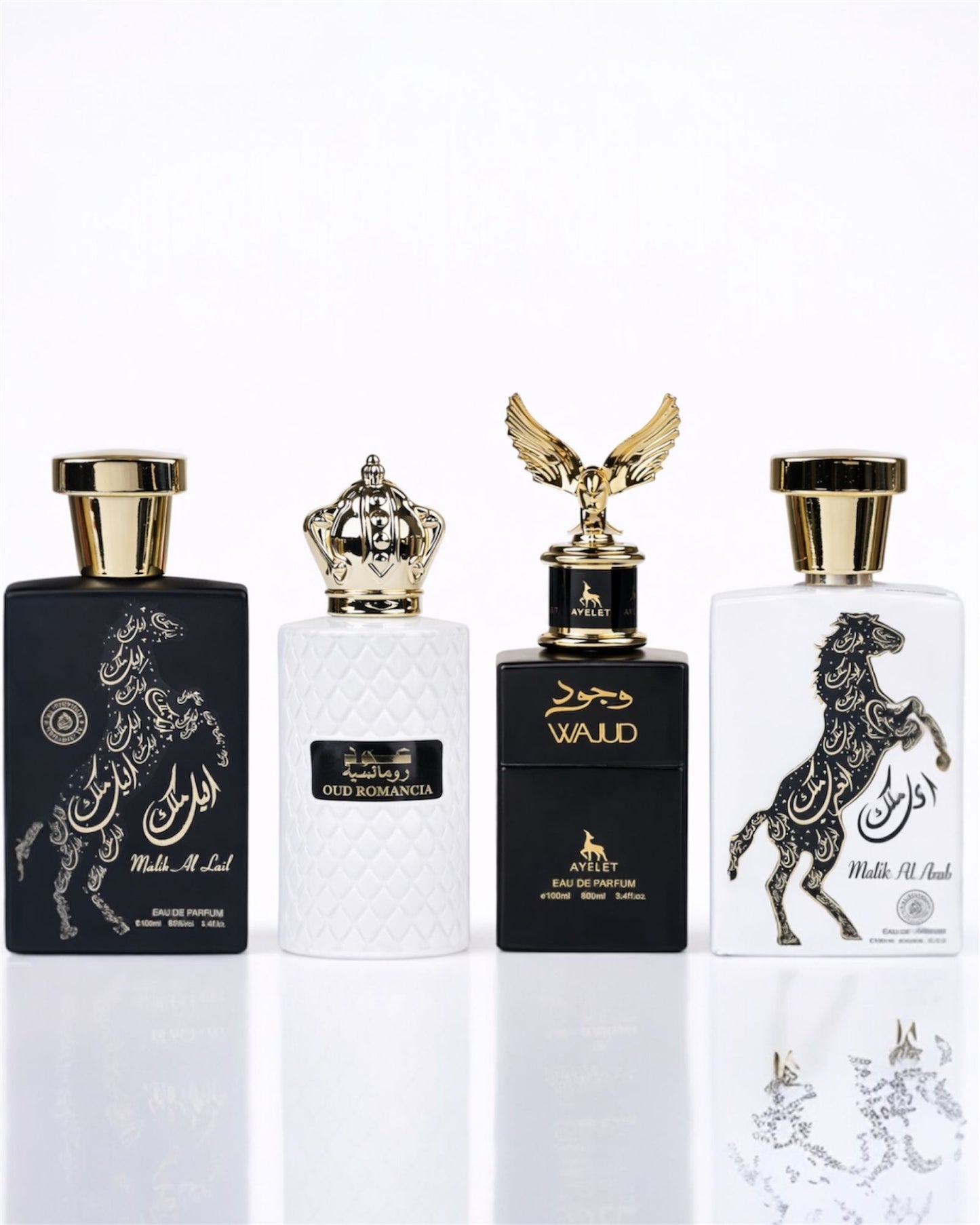 Set 4 Parfumuri Orientale De Barbati - Malik al Lail + Oud Romancia + Wajud + Malik al Arab