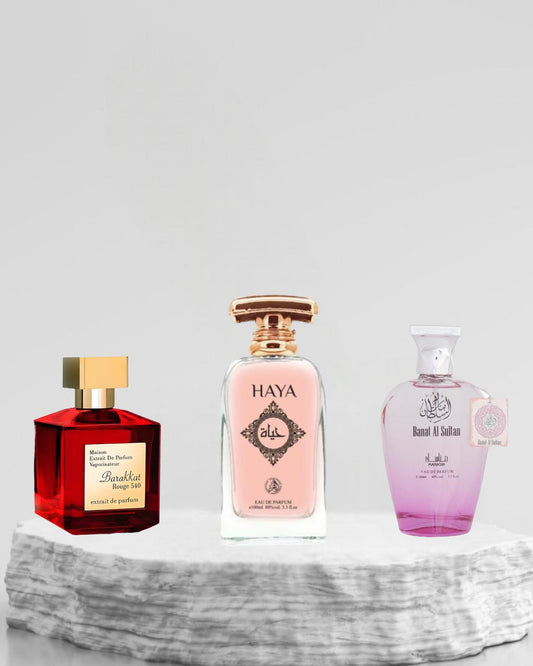 Set 3 Parfumuri Orientale De Dama - Barakkat + Haya + Banat Al Sultan