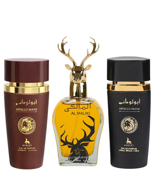 Set 3 Parfumuri Orientale De Barbati - Apollo Mane Brown + Maliki + Apollo Mane Black
