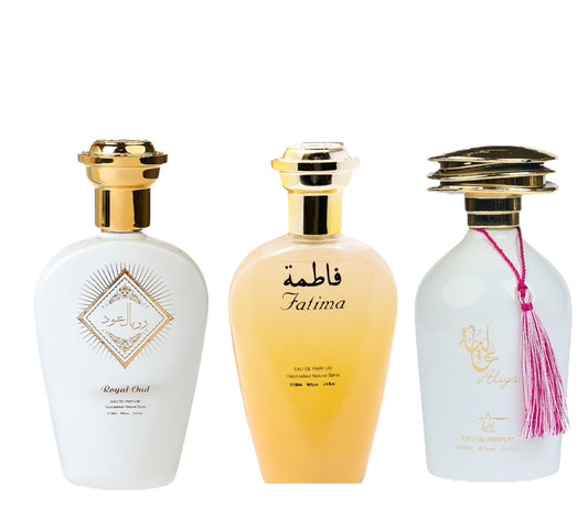 Set 3 Parfumuri Orientale De Dama - Royal Oud + Fatima + Aliya