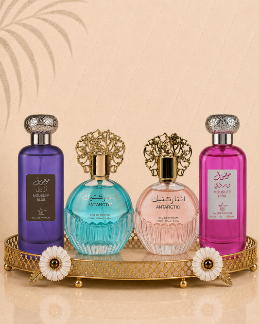 Set 4 Parfumuri Orientale ( 2xDama + 2xBarbat ) - Mousuff Pink + Antartic Blue + Antartic Pink + Mousuff Blue