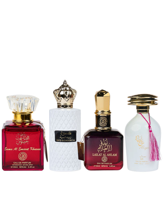 Set 4 Parfumuri Orientale De Dama - Sama Al Emarat + Oud Romancia + Lailat Ahlam + Aliya